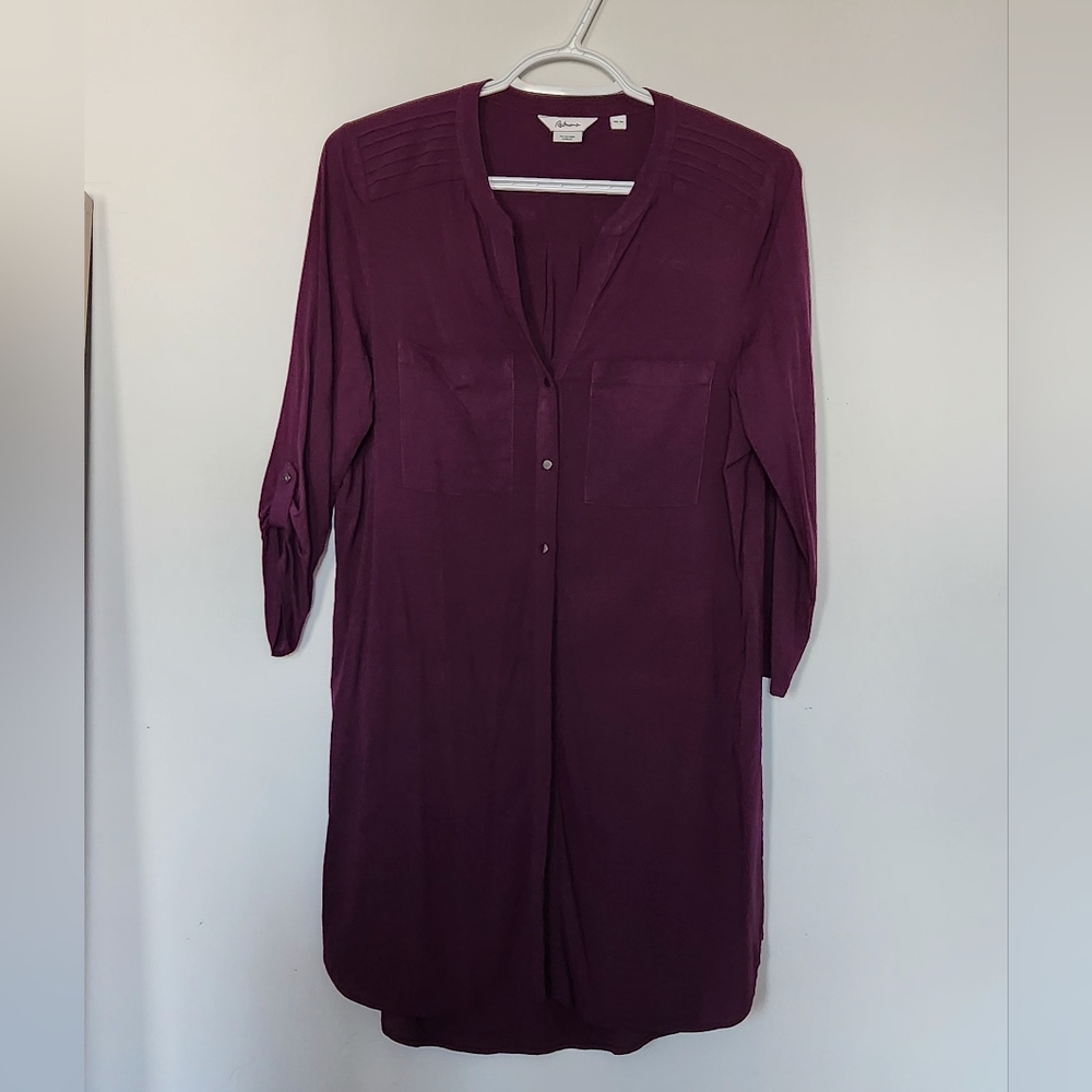 Long Purple Button Up